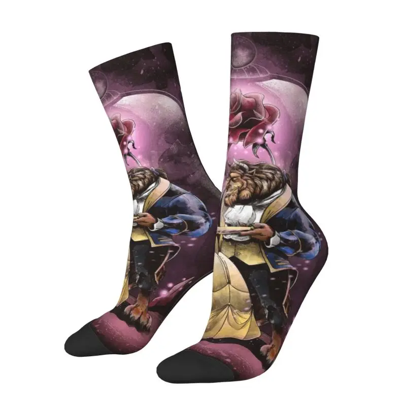 Beauty And The Beast Belle Princess Men Women Crew Socks Unisex Novelty Spring Summer Autumn Winter Dress Socks