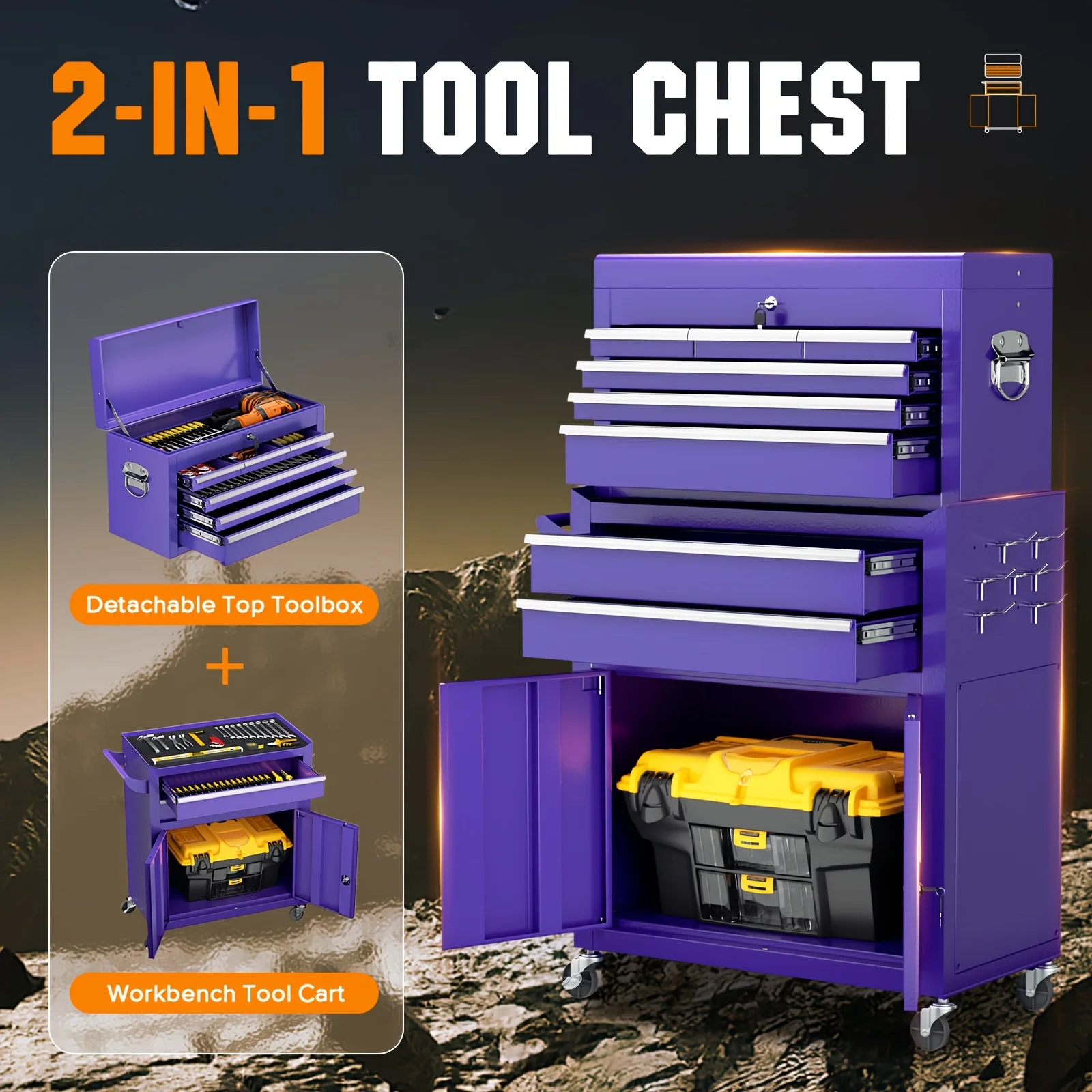 Hot-selling Portable Auto Repair Tool Cabinet, Multi-functional Heavy-duty Industrial-grade Tool Cabinet, Repair Tool Cabinet