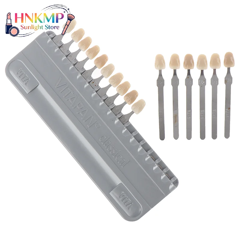 Dental Teeth Whitening Shade Guide Porcelain 16 Colors Comparator Dentist Equipment 1Set Material