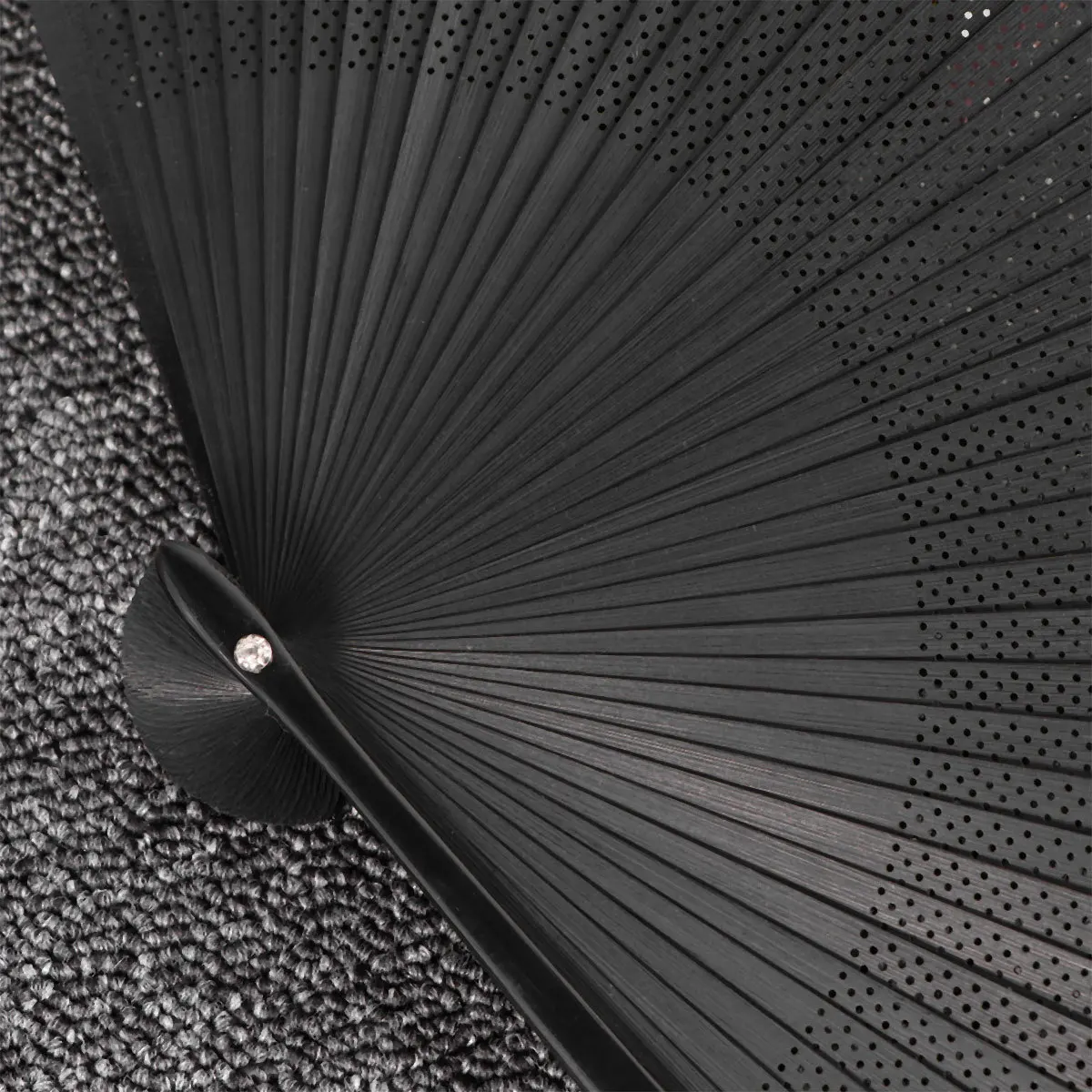 

Antiquities Full Black Folding Fan Vintage Style Material Home Decor Dance Gift Option Antiquities Fan