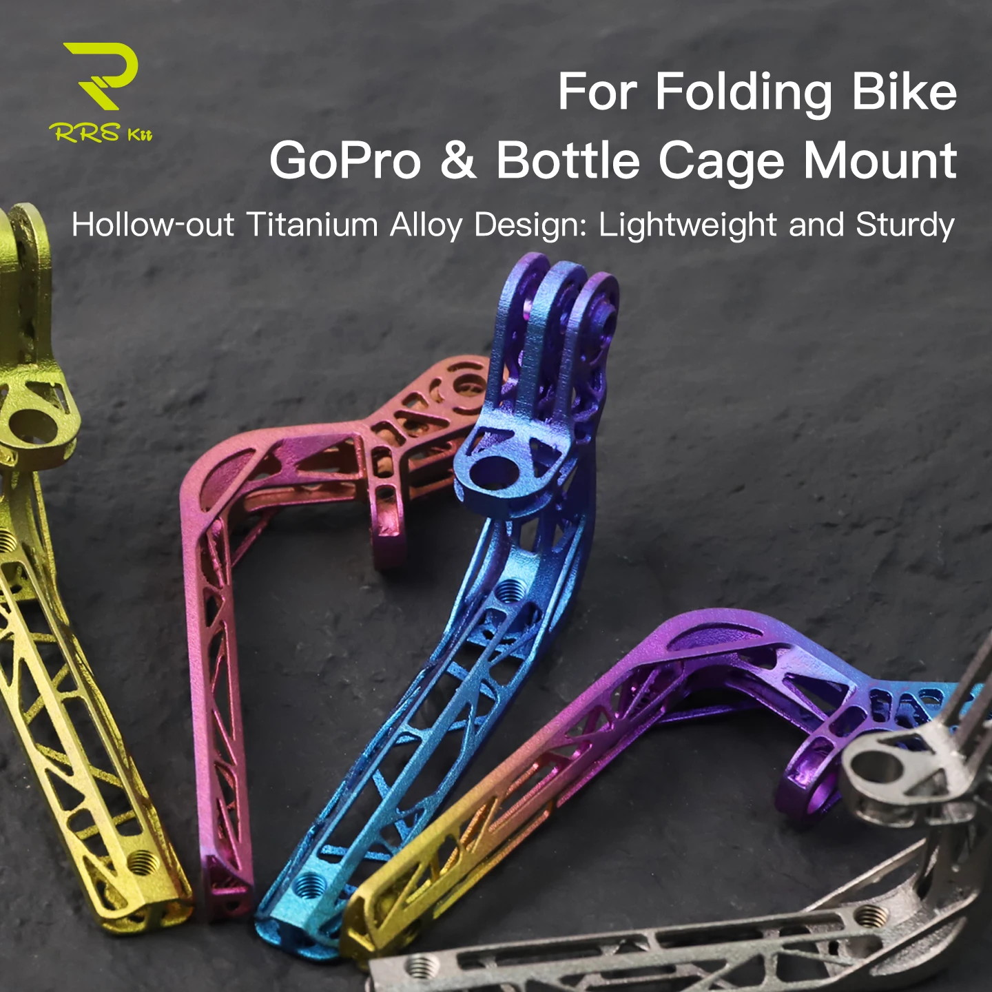 RRSKIT Titanium Alloy All-in-one Dual-use Bicycle Mount For Brompton Folding Bicycle And For Gopro Action Camera