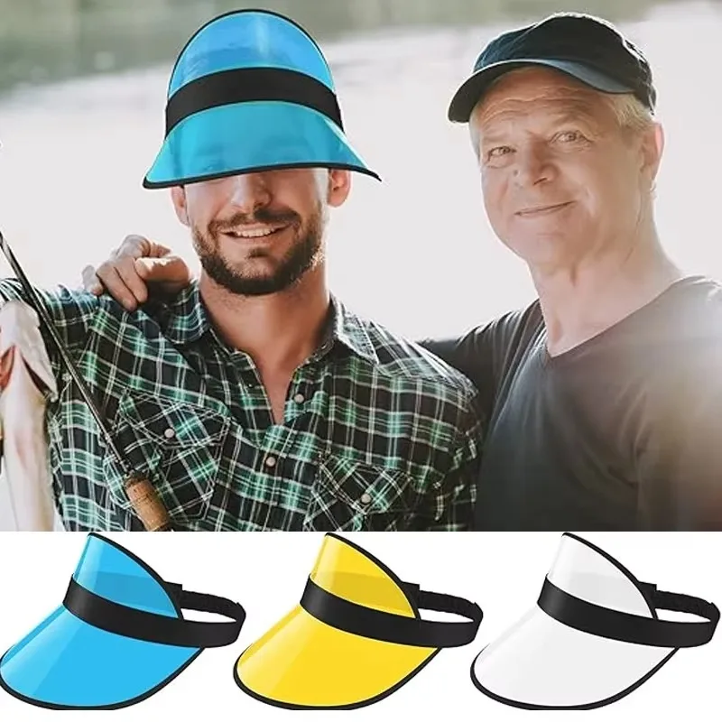

Sun Hat Casual Sun Protection Golf Hat Plastic PVC Adjustable Unisex Comfortable Outdoor Sports Cycling Fishing Hat Beach