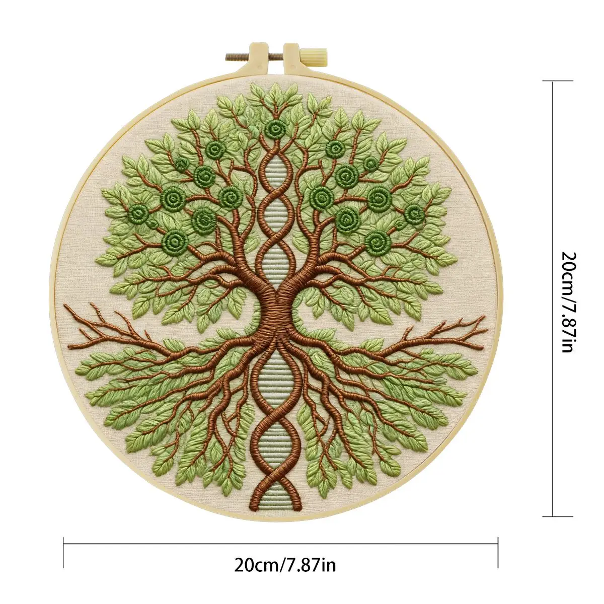 1 Stück 20X20CM/15X15CM 7,87/6,3 Zoll Baum des Lebens Stickerei Starter-Kit DIY-Kit DIY-Stickerei-Set Handarbeiten Nadelkunst – Detail 3