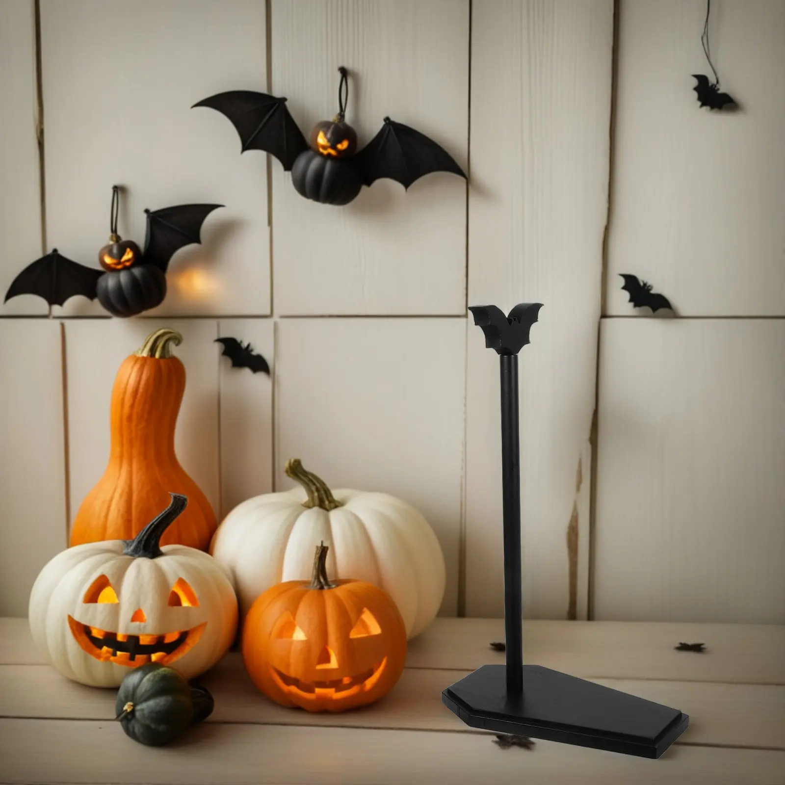 

Bat-Shaped Gothic Wooden Paper Towel Holder Detachable Coffin Design for Halloween Kitchen Bathroom Tabletop Decor Napkin Tissue