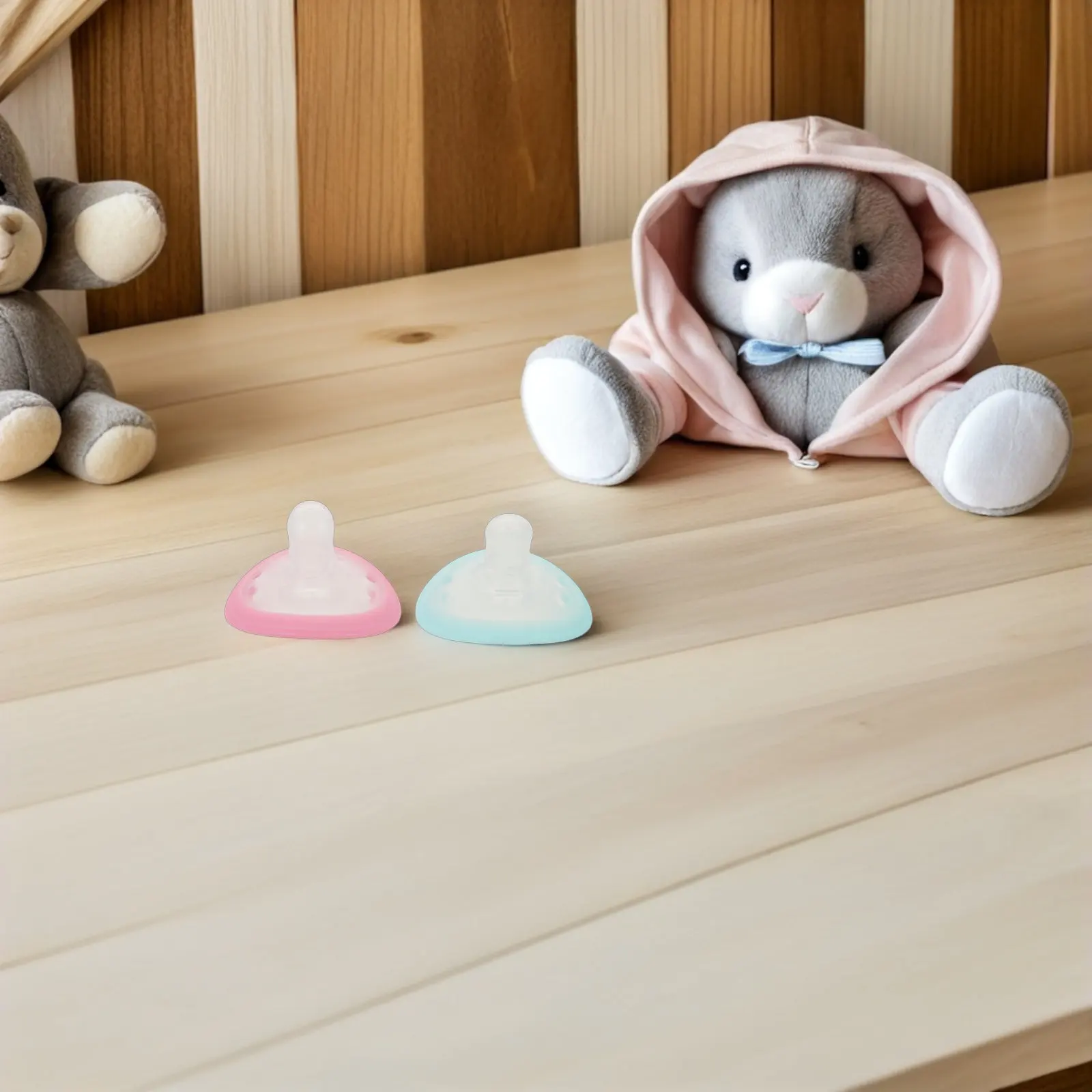 4Pcs Silicone Pacifiers for Newborns and Toddlers Dustproof Box Soft Comfortable Anti-Buck Teeth Soothing Pacifier Baby Boy Girl