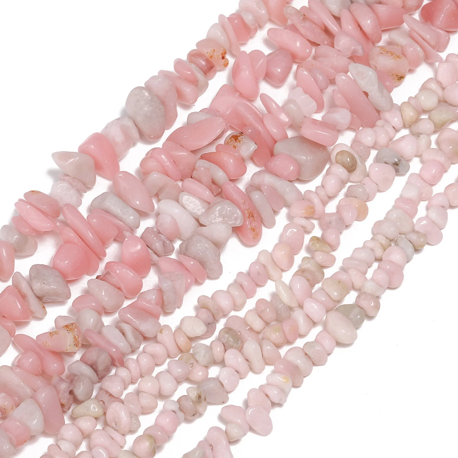 3-5 مللي متر 5-8 مللي متر غير النظامية الحجر الطبيعي الوردي أوبال الخرز الحصى فضفاض الخرز لصنع المجوهرات لوازم سوار ذاتي الصنع إكسسوارات 15'' #3