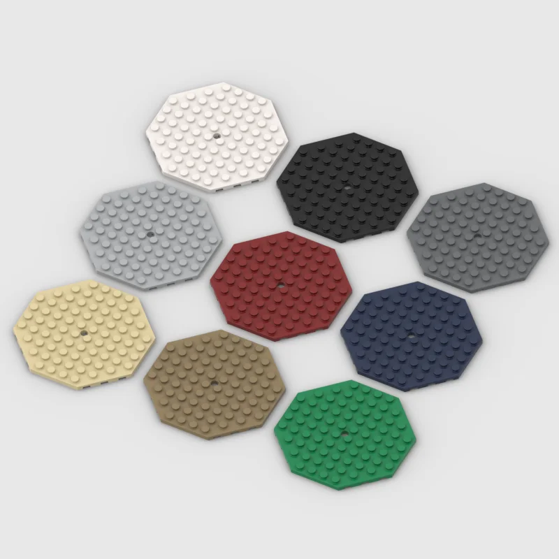 *Plate Octagonal 10X10* G840 5pcs DIY enlighten block brick part No. 89523 Compatible With Other Assembles Particles