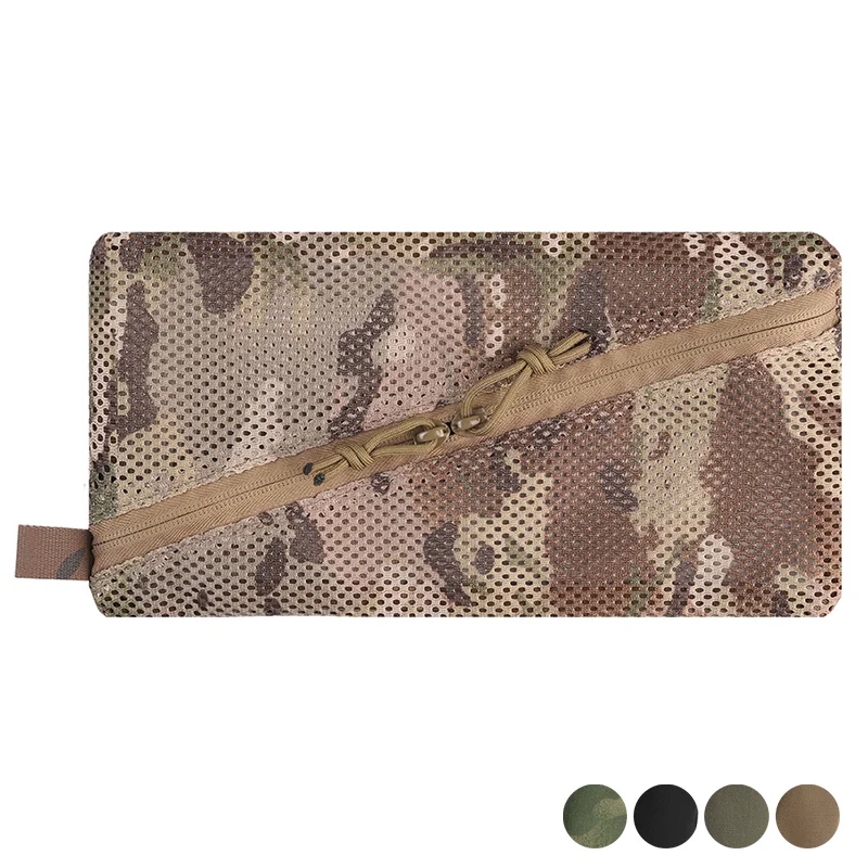 

6x12in Compact Mesh Utility Organizer Pouch Modular Storage Insert Quick Dry Breathable Design for Outdoor Camping Hunting Gear