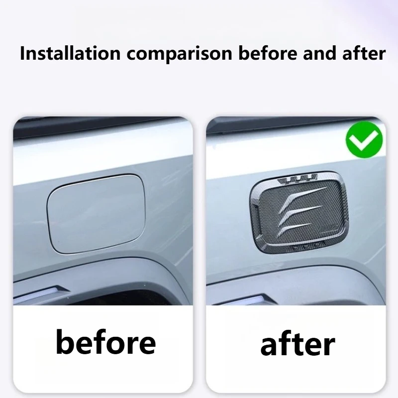 For Jetour L7 Car Fuel Tank Cap Decor Sticker ABS Gas Tank Lid Bright Trim Cover Anti Scratch Styling Accessories Self Adhesive