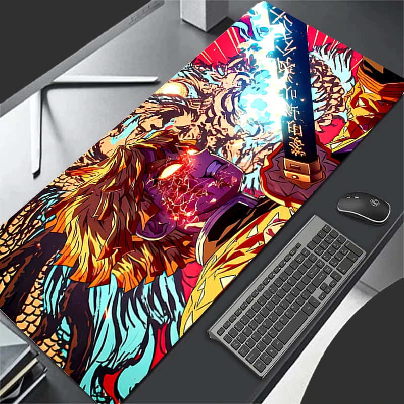 Mousepad Computer Gaming Accessories Keyboard Pad Office PC Rubber HD Mouse Pad Decoracion Desk D-demon Slayer Zenitsu Mouse Mat