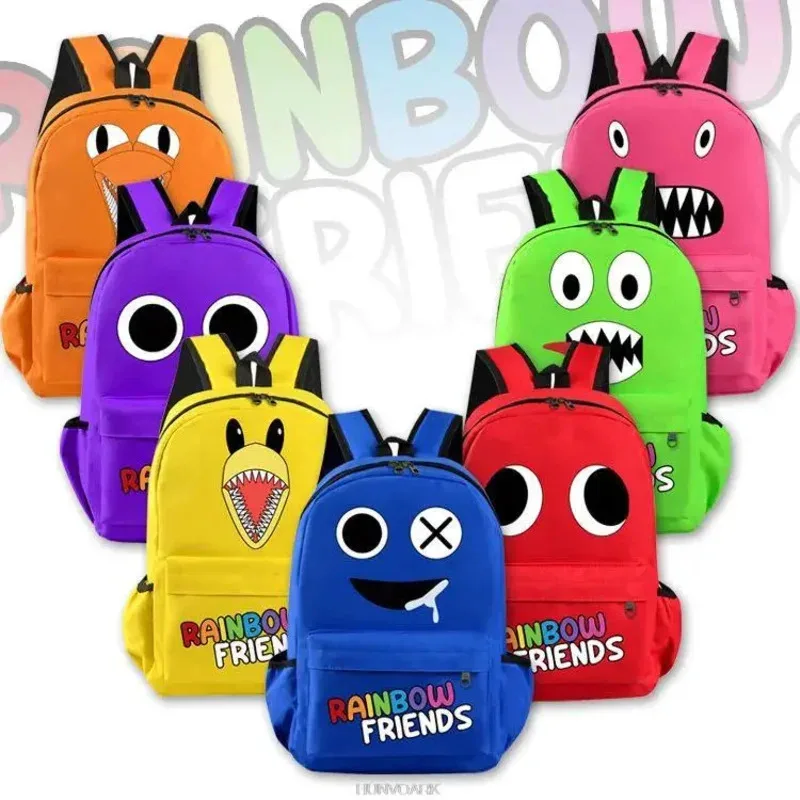 Mochila Original Rainbow Friends, Mochilas escolares coloridas Para niños y niñas, Mochilas de viaje con capacidad Para ordenador portátil Para NiñAs NM34