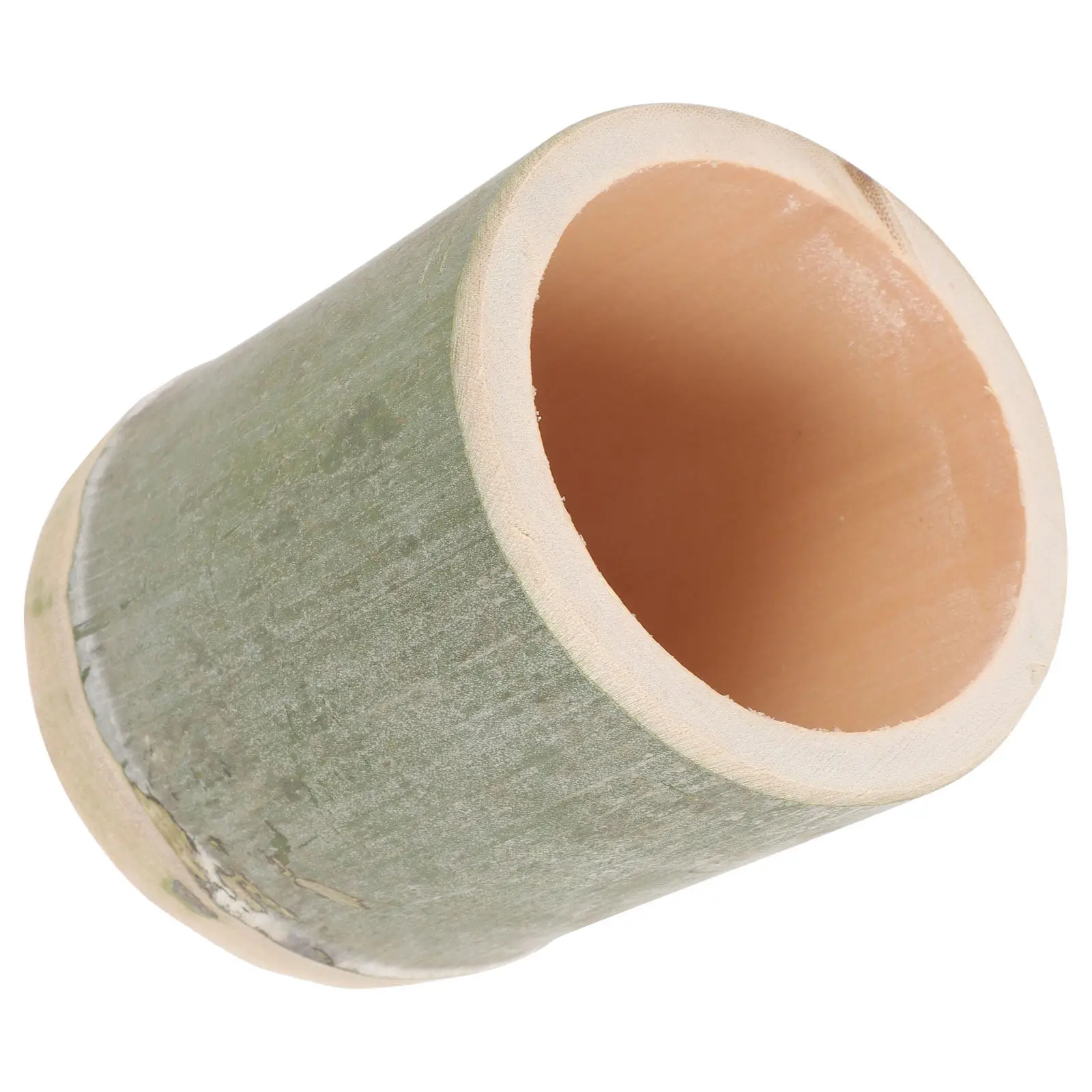 Eco Bamboo Pen Holder Smooth Surface Bamboo Cup Ice Cream Dessert Coffee Water Milk Tea Kitchen Home Beverage Serving