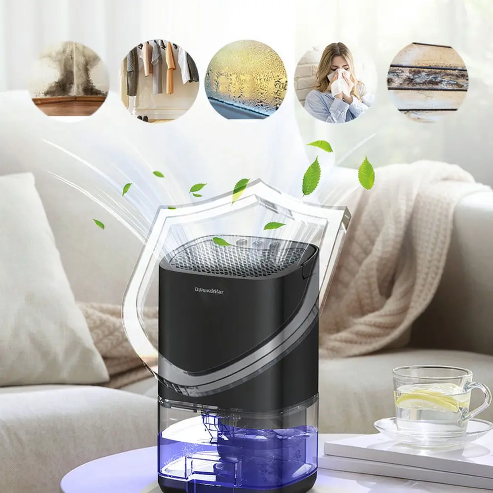 Portable Mini Dehumidifier For Home Closet Bathroom Air Dryer Moisture Absorber Silent Electric Humidity Control Machine