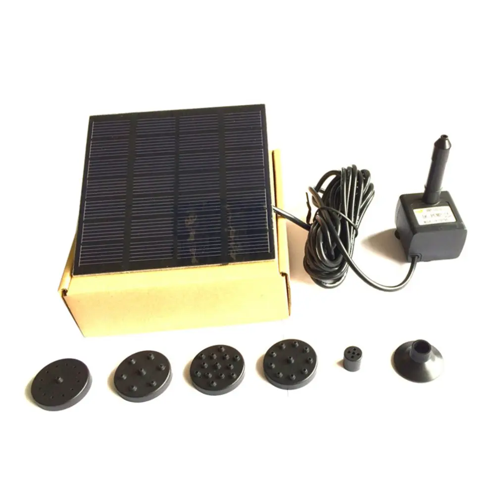 1.5W Solar Garden Fountain Pump Solar Garden Fountain Waterfall Electric Water Pump Bird Bath Fountain