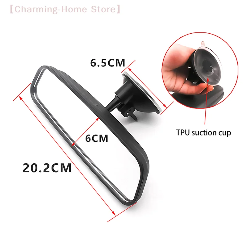 【M】1Piece Motorcycle Eelectric Tricycle Glass Suction Cup Rearview Mirror Universal 360° Rotates Adjustable Car Rear View Mirror