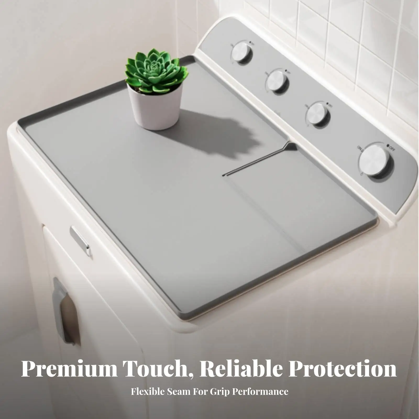 Non Slip Silicone Mat for Dryer Top Surface Protector Pad Spill Catch Tray for Washer and Utility Counter