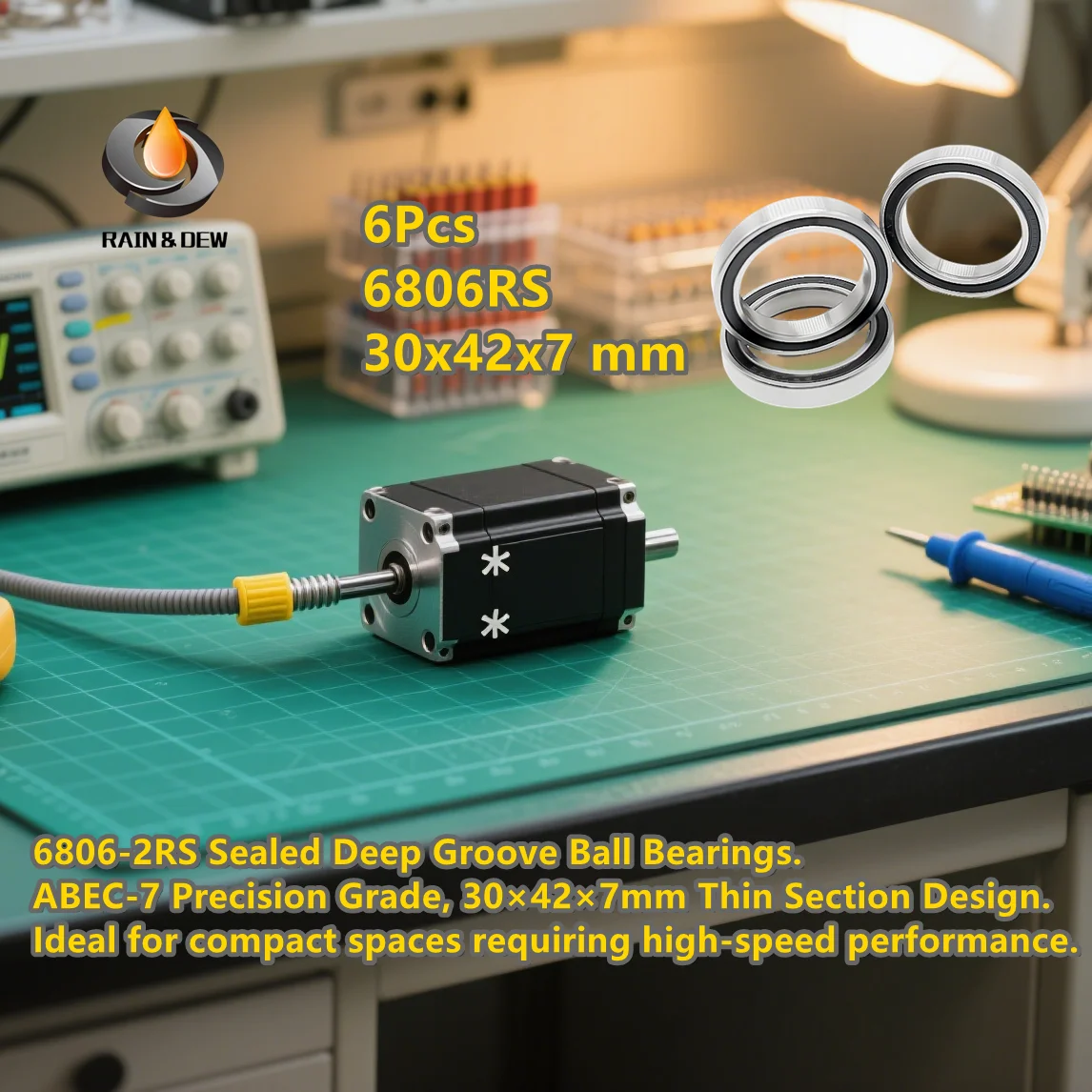 6 stuks 6806RS lager 30x42x7 mm ABEC-7 dun gedeelte 6806 2RS kogellagers 6806RS