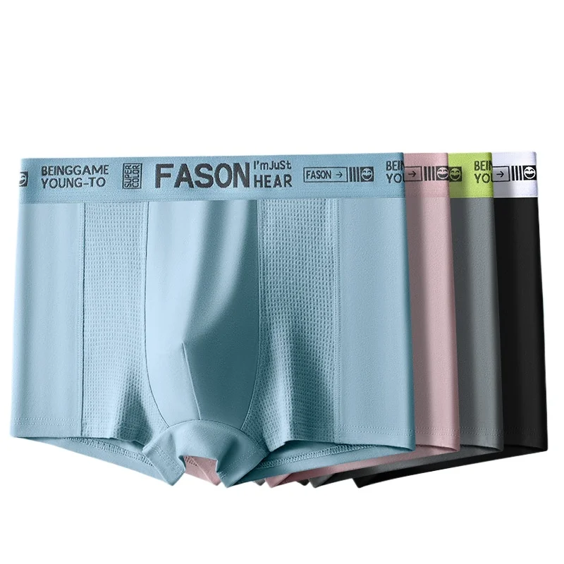 4Pcs Men's Underwear Pure Cotton Men's Four-corner Short Pants Mens Underwear Shorts Boxer High Quaity Breathabe Boxer Shorts