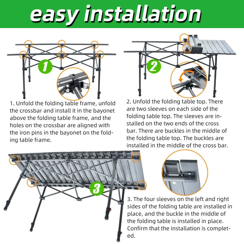 Backpacking Table Barbecue Folding Camping Homful Equipment Can be lifted Collapsible Tourist Lightweight Outdoor Furniture