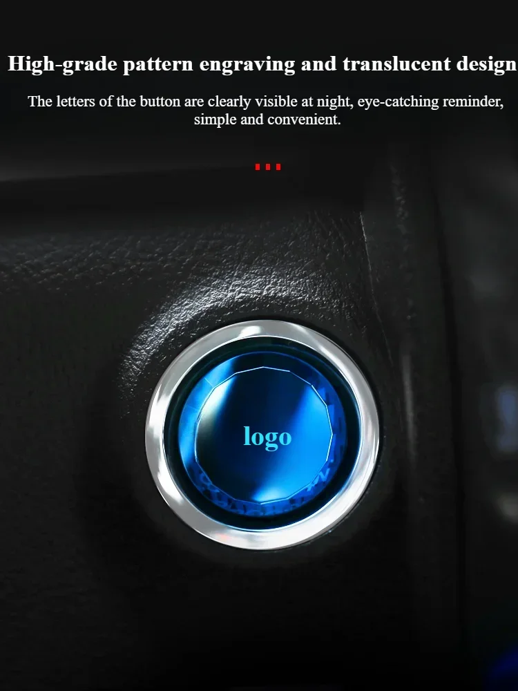 For Toyota Alphard/Vellfire 30 Series Crystal  Button Car Ignition One-touch Start Button Switch Cover interior Sticker