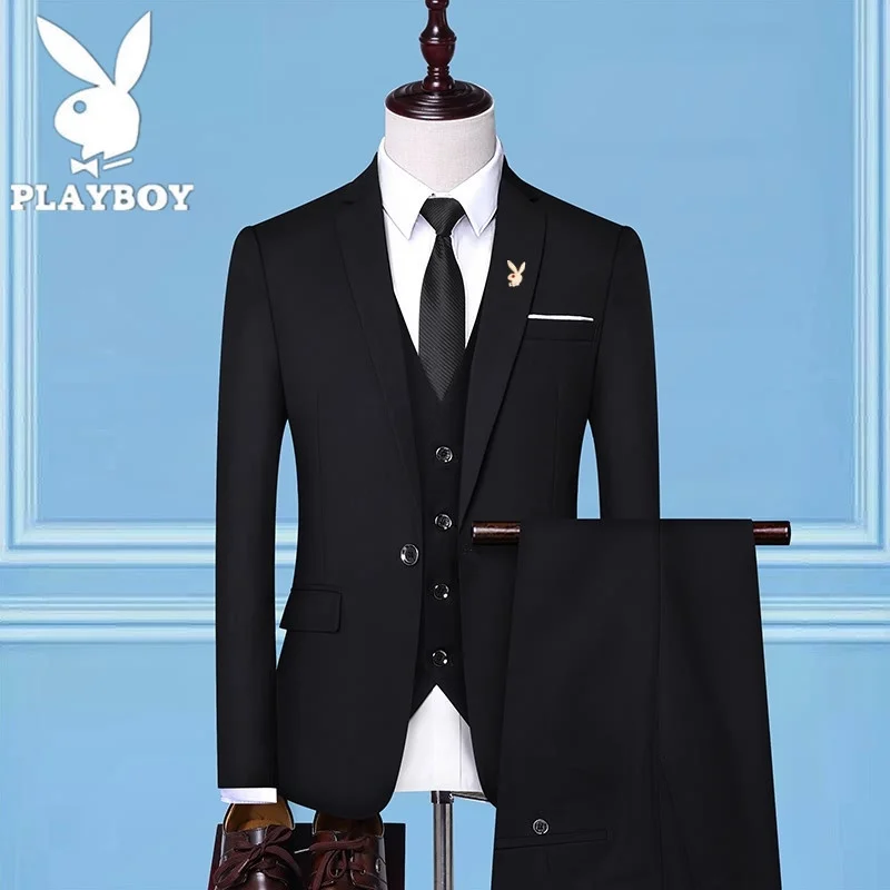 

Men's Tee-Piece Suit Casual Wedding omsmen Faionable Cotton Blend Spring Autumn Wear Ultra Slim Fit Button Decor