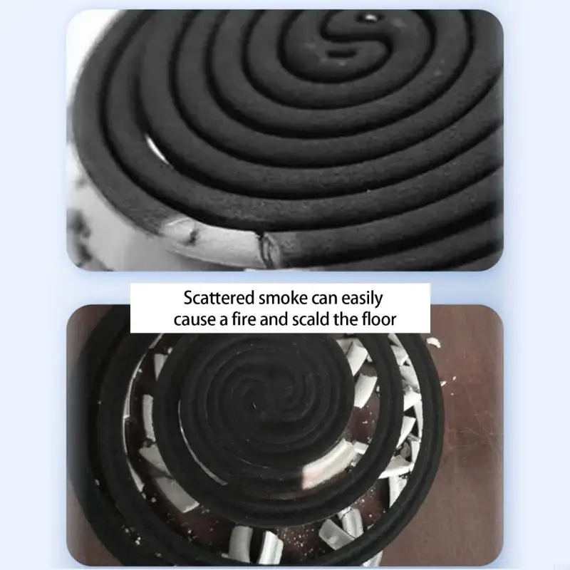 F19B Camping Mosquitoes Coil Tray With Ventilated Base And Detachable Ashes Catcher