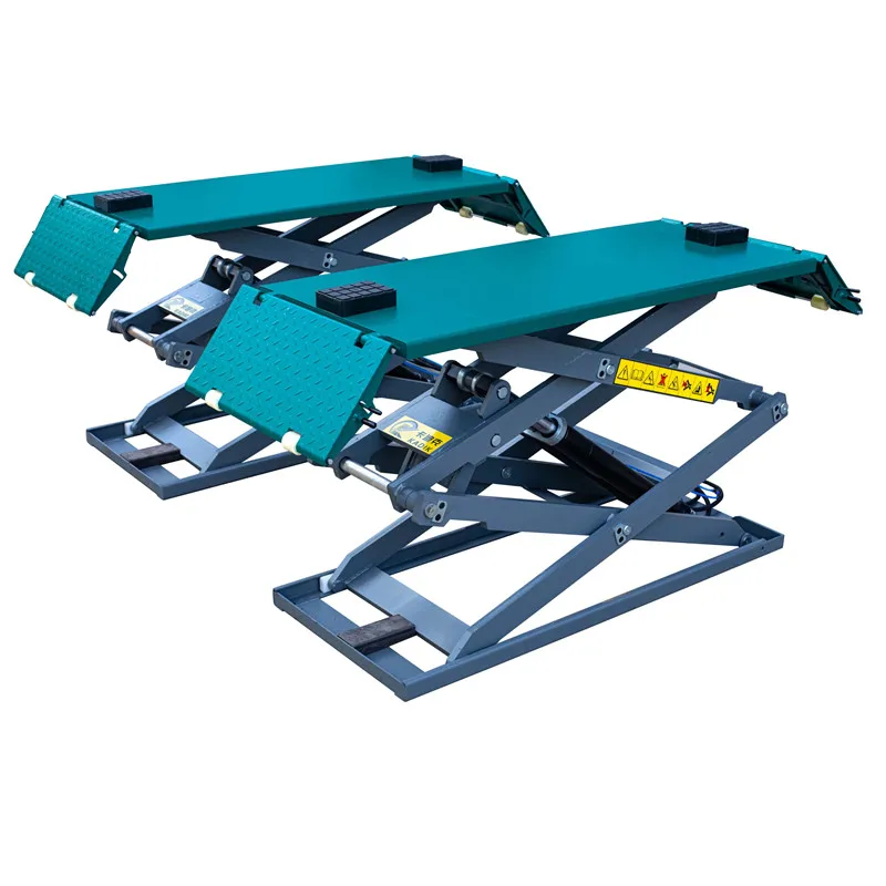 3500kg Low Profile Scissor Car Lift High Rise On-Ground Hydraulic CE Lock Device Auto Hoist
