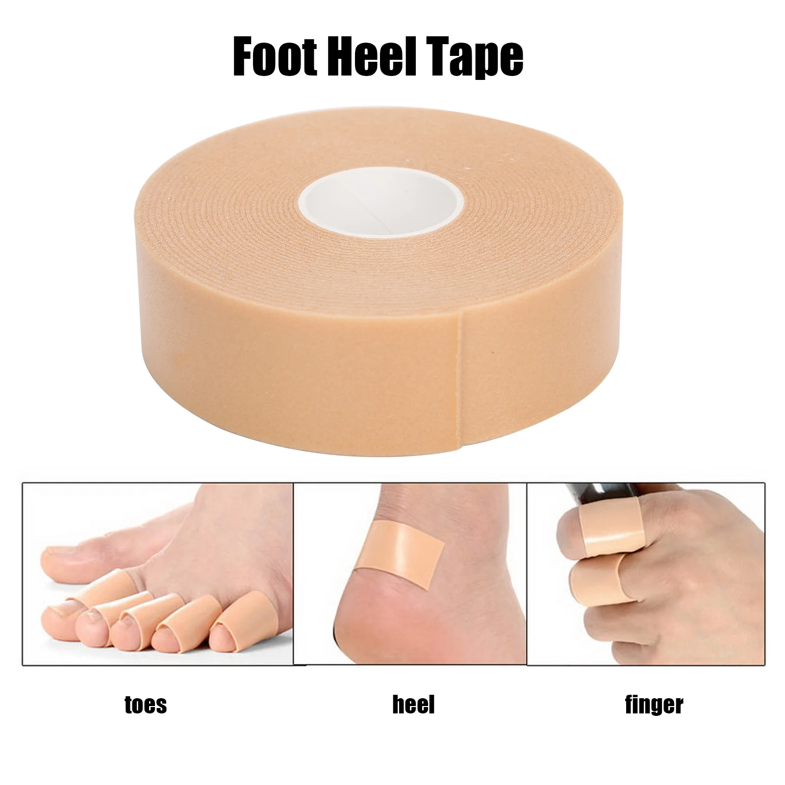 

Heel Sticker Bandage Waterproof Heel Tape 2.5cm x 4.5m Foot Heel Sticker Waterproof Breathable Blister Prevention Heel Foam Tape