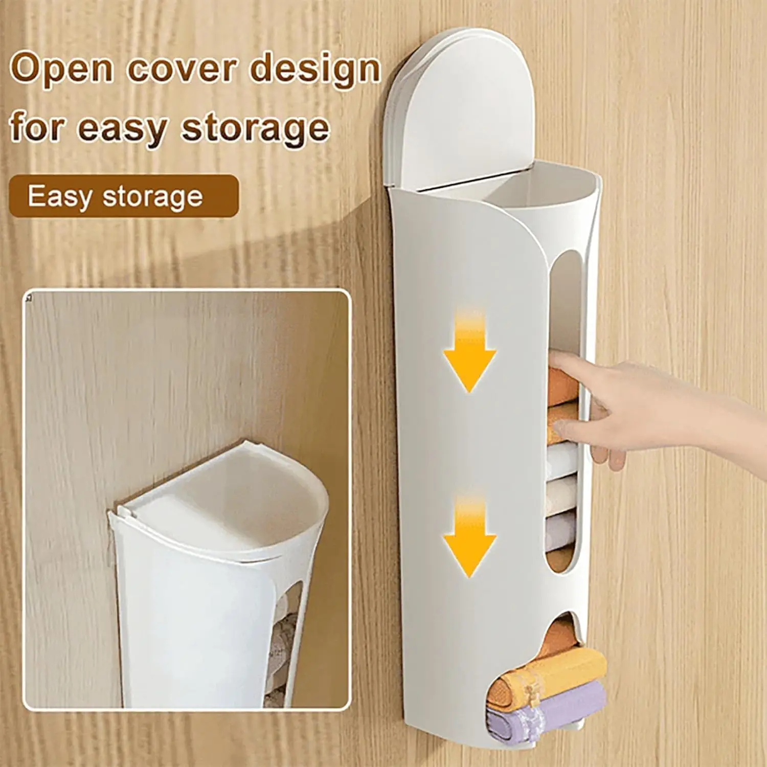 

Cloududa Underwear Sock Storage Box Kitchen Garbage Bags Holder For Bedroom Living Room 1 Pcs
