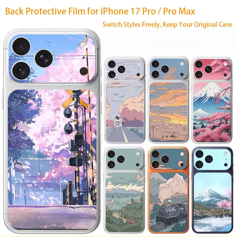 Japan Anime Landscape For IPhone 17 Pro 17 Pro Max Full Body Skin Decal Max Color Rear Protective Sticker
