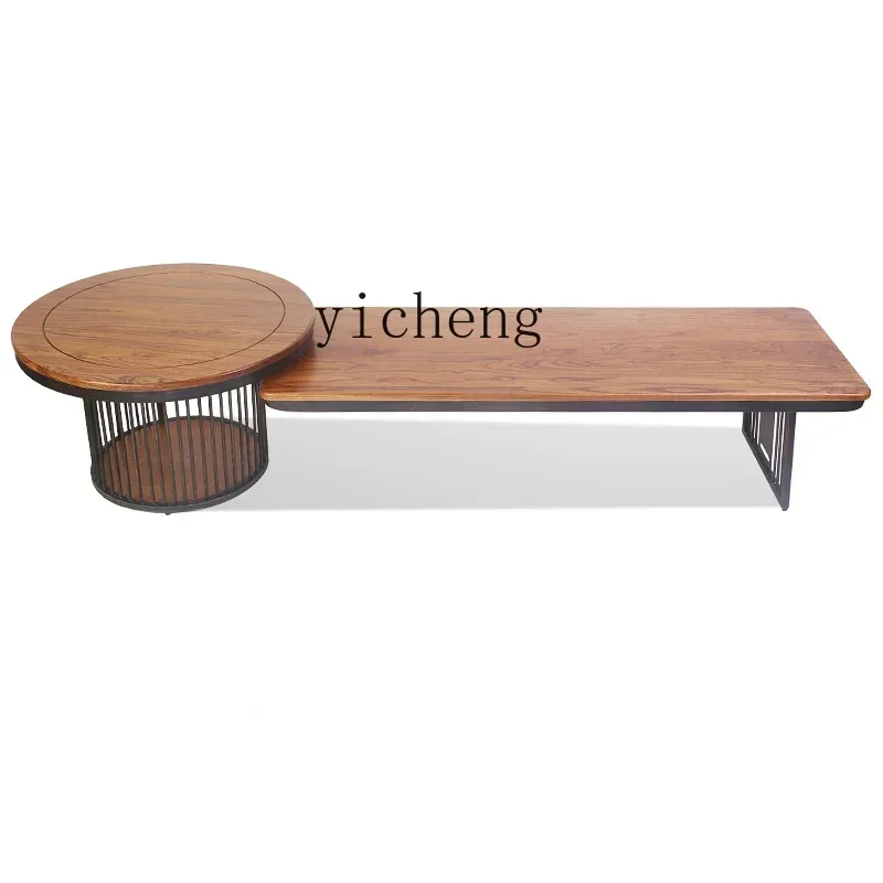 

Solid wood bay window low coffee table living room creative simple home zen small tea table