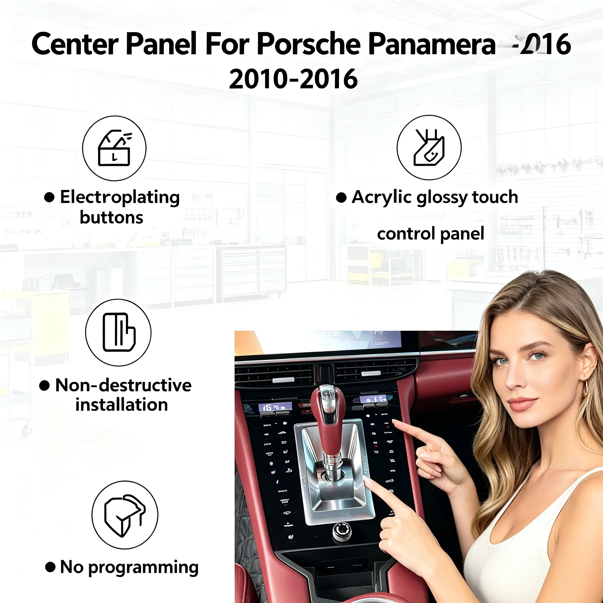 Update To New Style Center Console Gear Shift Panel Upgrade Accessories Easy Installation For Porsche Panamera 970 2010 - 2016