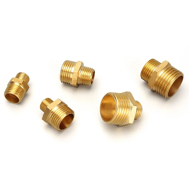 Brass Pipe Hex Nipple Fitting Quick Coupler Adapter 1/8” 1/4” 3/8” 1/2”3/4” 1” BSP Adapter Fitting Reducing Hexagon Bush Bushing