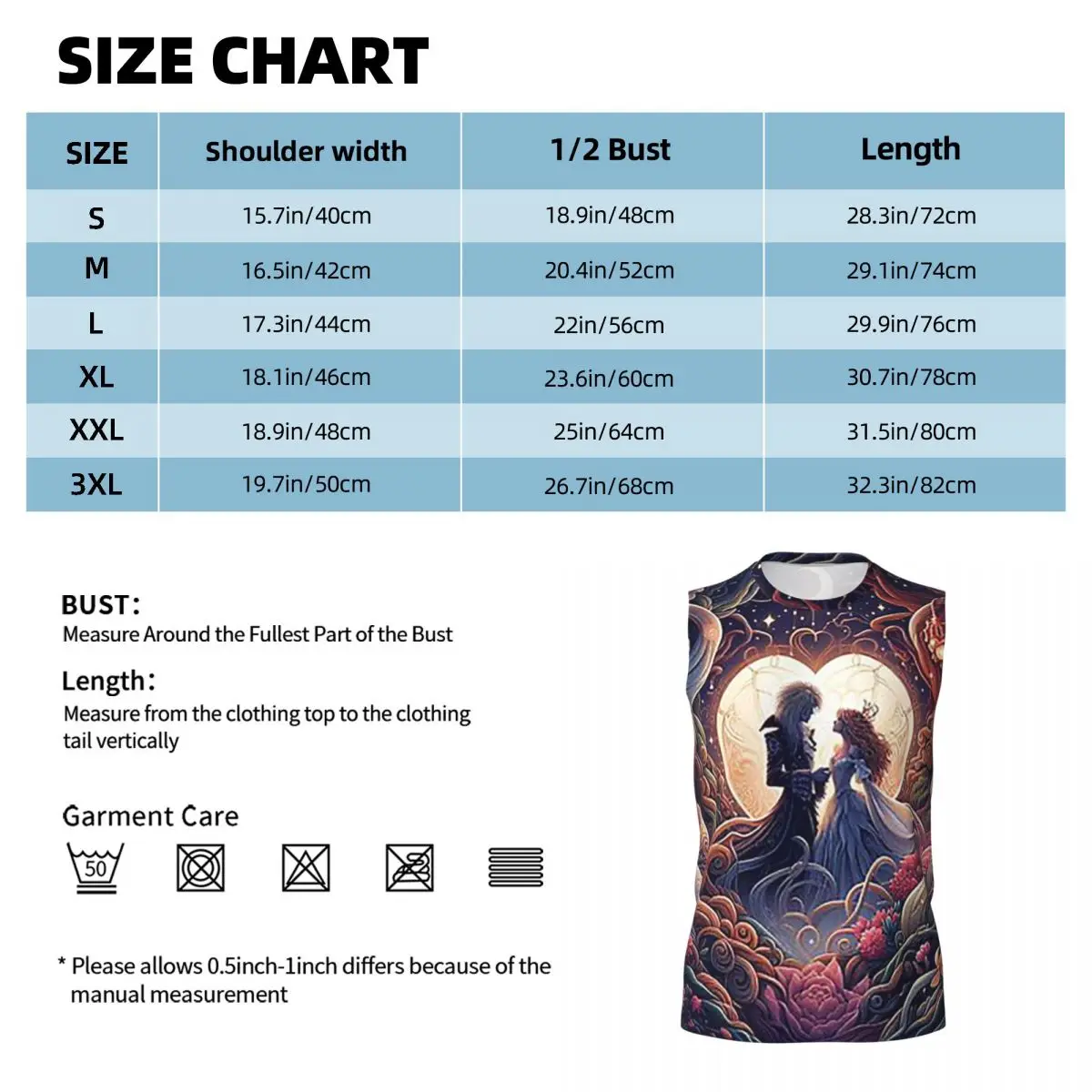 Jareth And Sarah's Alternate Labyrinth Ending Men Printed Sleeveless T-shirt Casual Hip Hop Street Style Beach Holiday Tank Tops
