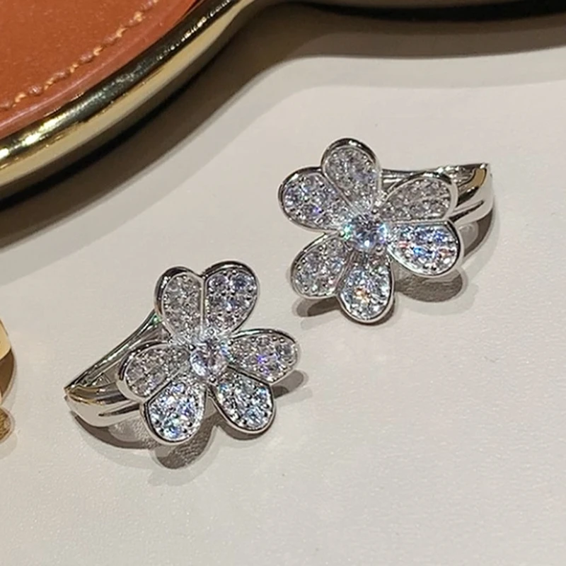 New Italy Craft 925 Sterling Silver Three Leaf Earrings or Necklace Luxury Designer Fine Jewelry For Women Wedding