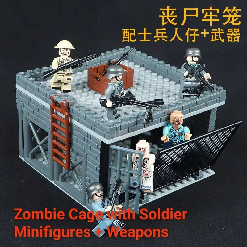 

Compatible LEGO Military Base WWII Soldier Fortification Tower Patrol Soldier Assembly Toy for Boys