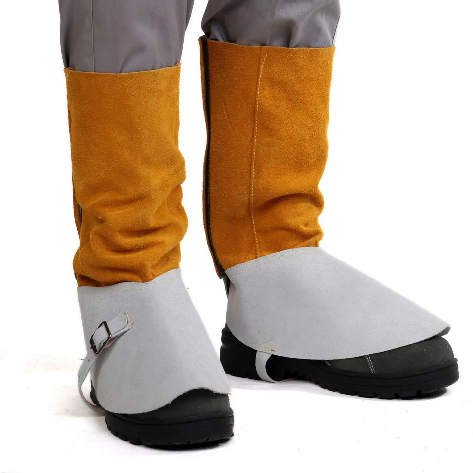 Welding Shoe Cover PU Leather for Workshop Workers Construction Workers