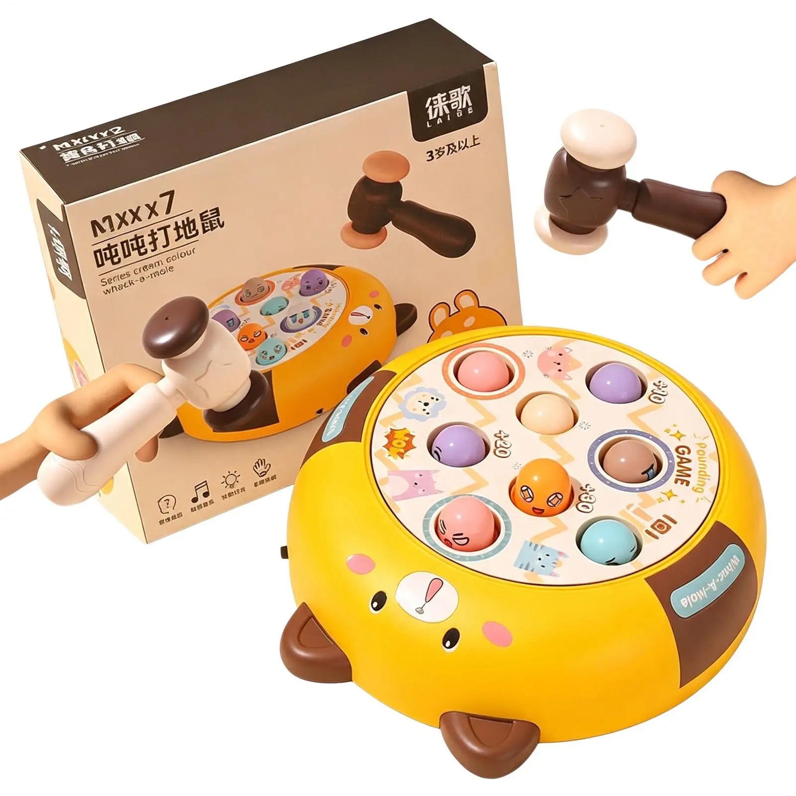 ボードゲーム　漫画のクマのデザイン　インタラクティブ電動ハンマーおもちゃ　テーブルゲーム　男の子と女の子向け　ホームパーティー　誕生日　休日　室内遊び