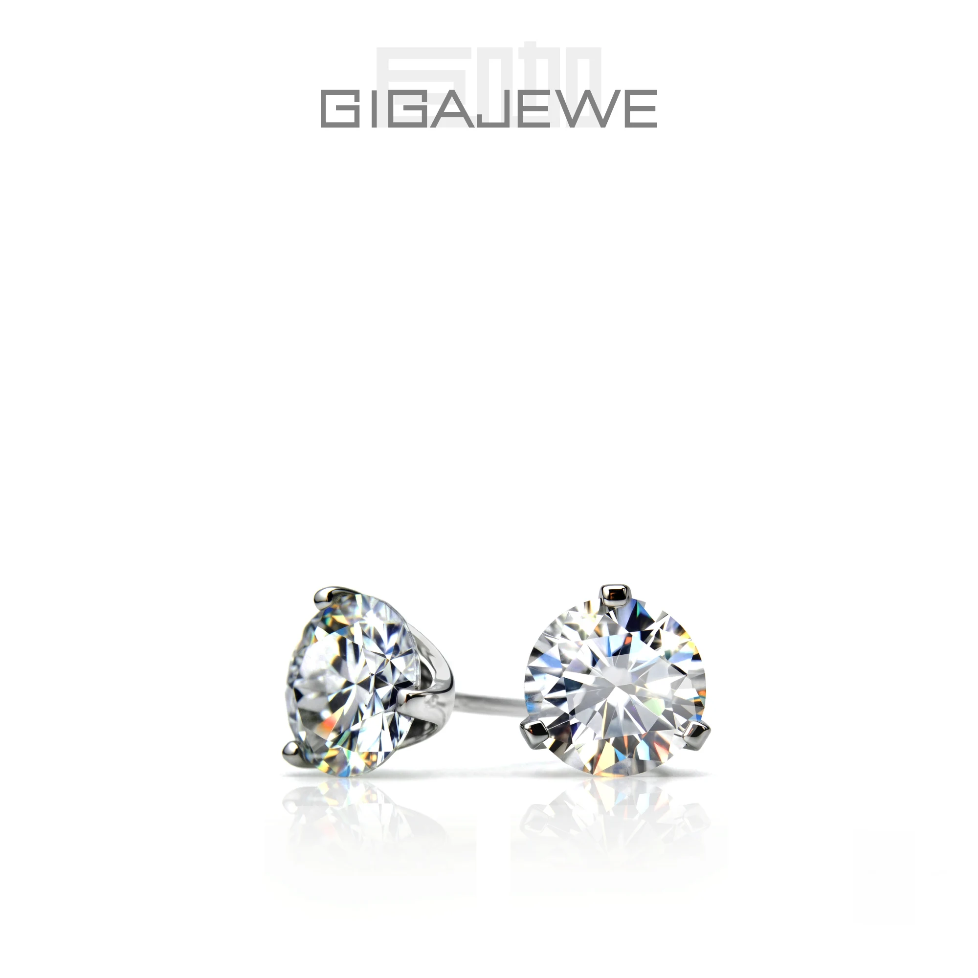GIGAJEWE Moissanite Available In Multiple Color VVS1 925 Silver Earring 18K Gold Plated Diamond Test Passed Jewelry Women Gift