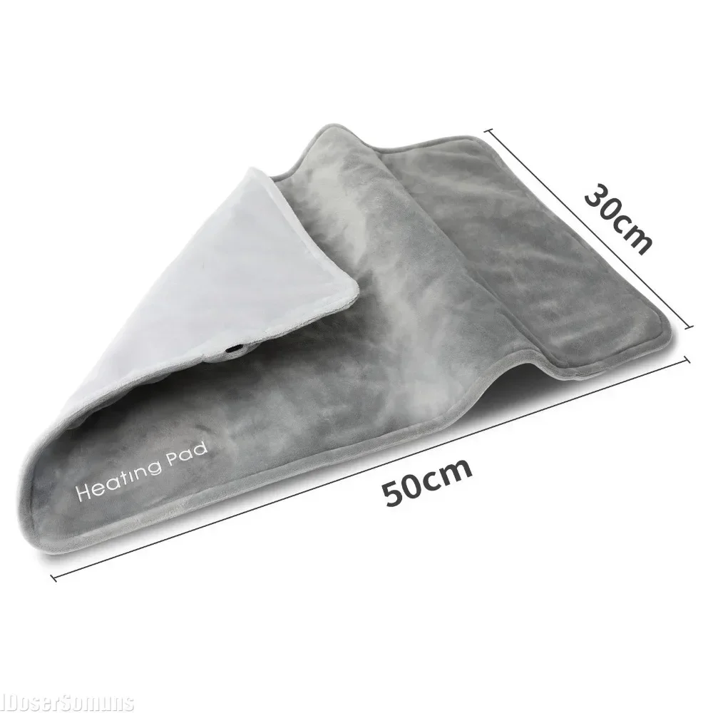 USB 5V ไฟฟ้าเครื่องทําความร้อน Pad สําหรับตะคริว & Back Pain Relief,แผ่นความร้อน 59 นิ้ว,MINI ผ้าห่มอุ่น,19.6*11.8 นิ้ว,สีเทา