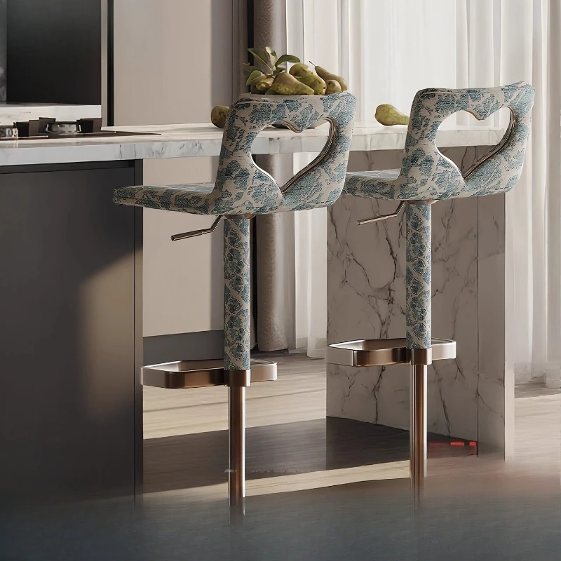 

Bar Chair Modern Simple Island Chair Light Luxury High Sense Lifting Rotating Home Bar Chair High Stool
