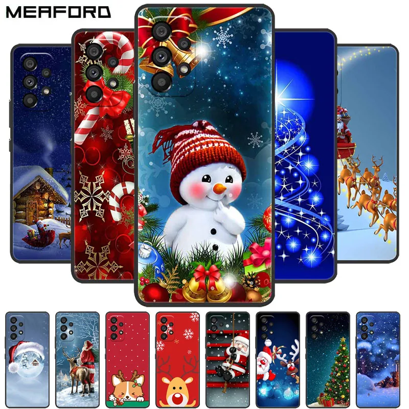 Christmas Cartoon Case For Samsung Galaxy A13 4G A33 A53 A73 5G Case Silicone Soft TPU Cover for Samsung Galaxy A33 A53 5G Case