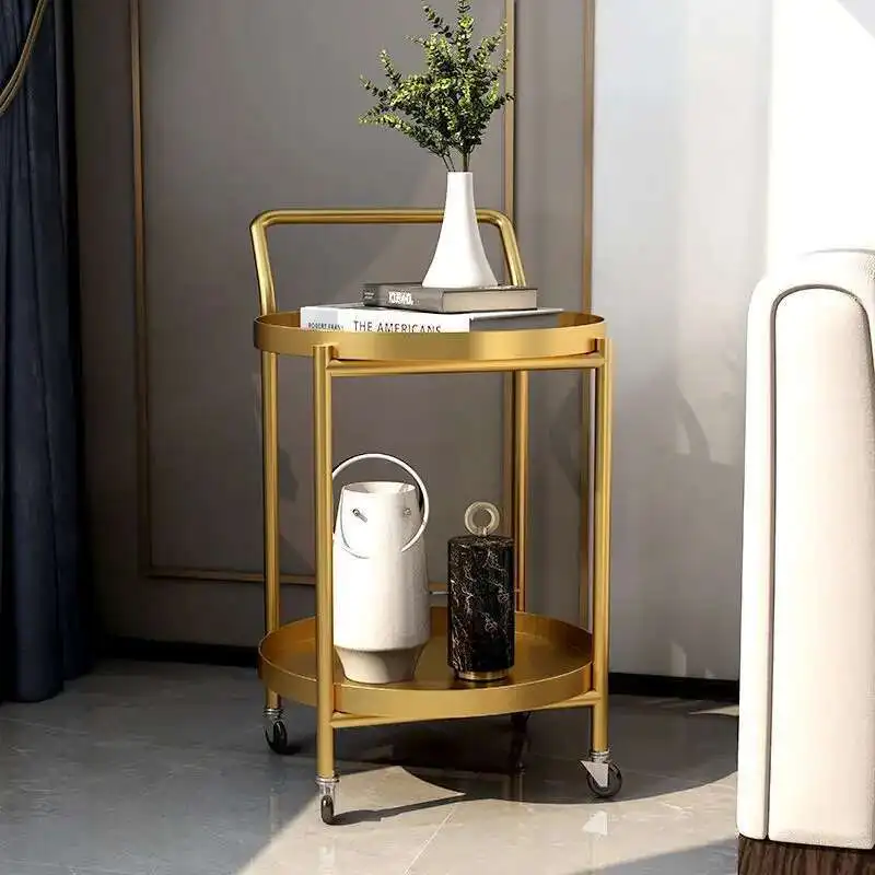 

Simple Mini Wrought Iron New Net Red Round Table Bedside Table Tea Floor Living Room Muebles Modern Escritorio Home Furniture