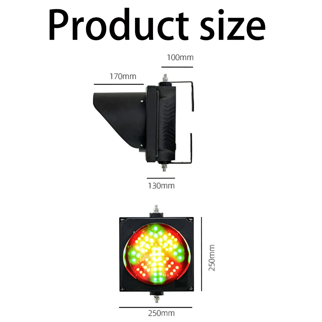 신호등 신호200mm |   웨이브리지 차단기 이중 색상 조명 |   적십자 & 녹색 화살표 |    200mm 외부에 적합