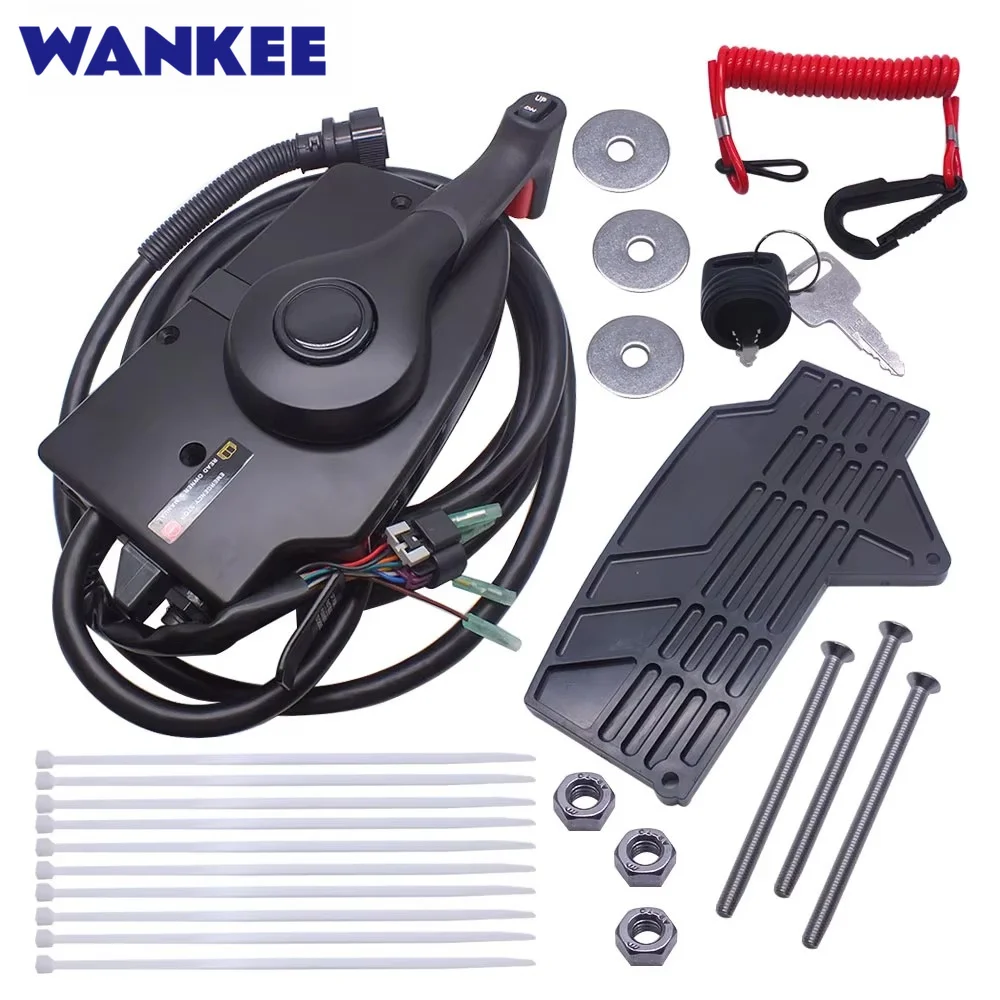 Remote Control Box 881170A13 with 14 Pin 15FT Cable Side Mount for Mercury Outboard