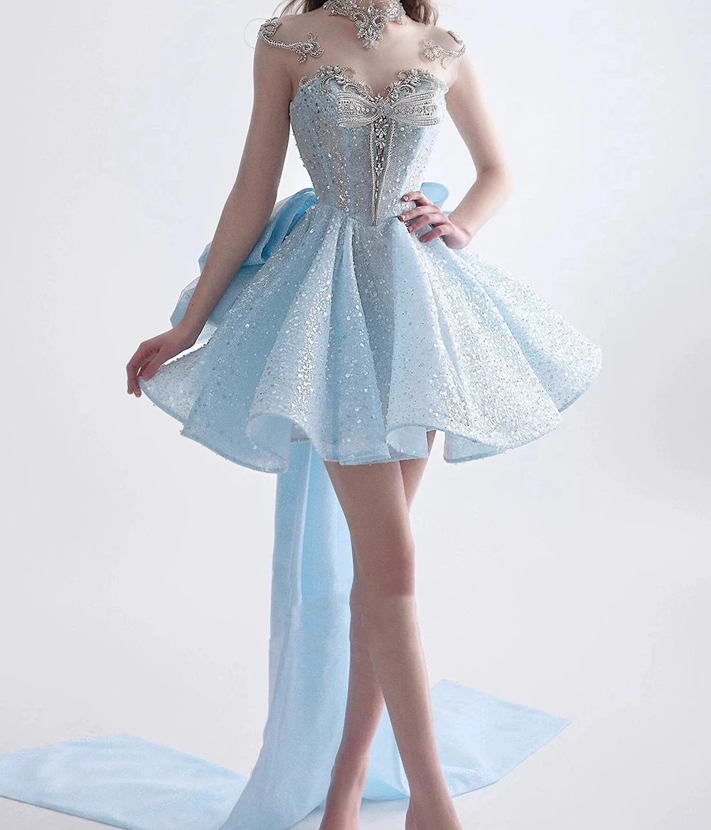 

Haute couture evening dress for women 2025 new style niche coming of age birthday party small dress short style-GZXX211