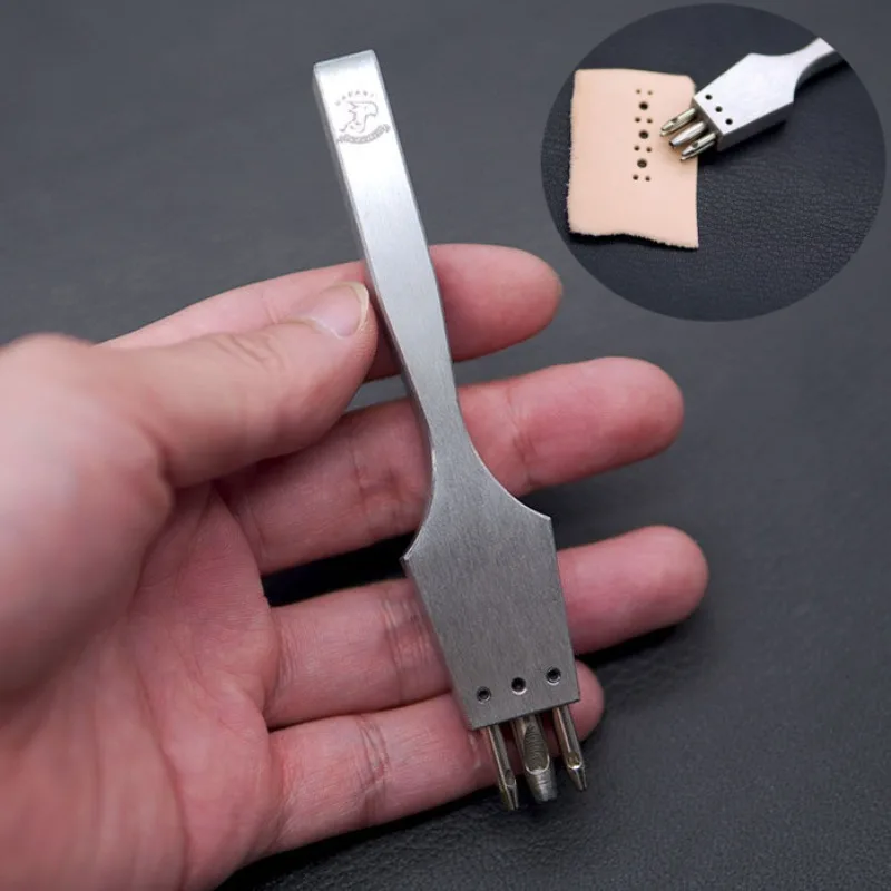 

Инструмент для вырубки узоров из нержавеющей стали 1/3 мм: круглый пробойник с пятью наконечниками для кожи, для рукоделия и декоративной обработки