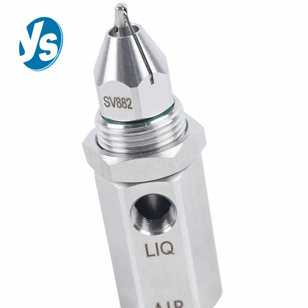 304 Stainless Steel Ultrasonic Atomizer Nozzle 30-90° - Dry Fog Mist for Industrial Dust Suppression & Control