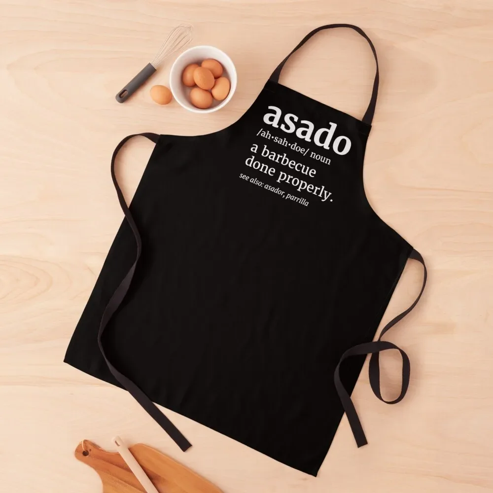 Asado Definition Asador Argentinian Grill Apron Kitchen Man For Kitchen Women man chef uniform Apron