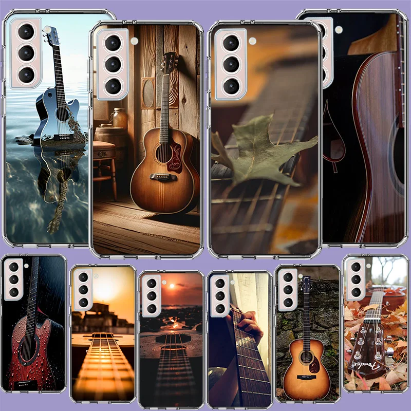 Guitar Collection Phone Case For Galaxy A15 A25 A35 A55 Samsung A10 A20E A30 A40 A50 A70 A11 A21S A31 A41 A51 A71 A9 A8 A7 A6 Pl